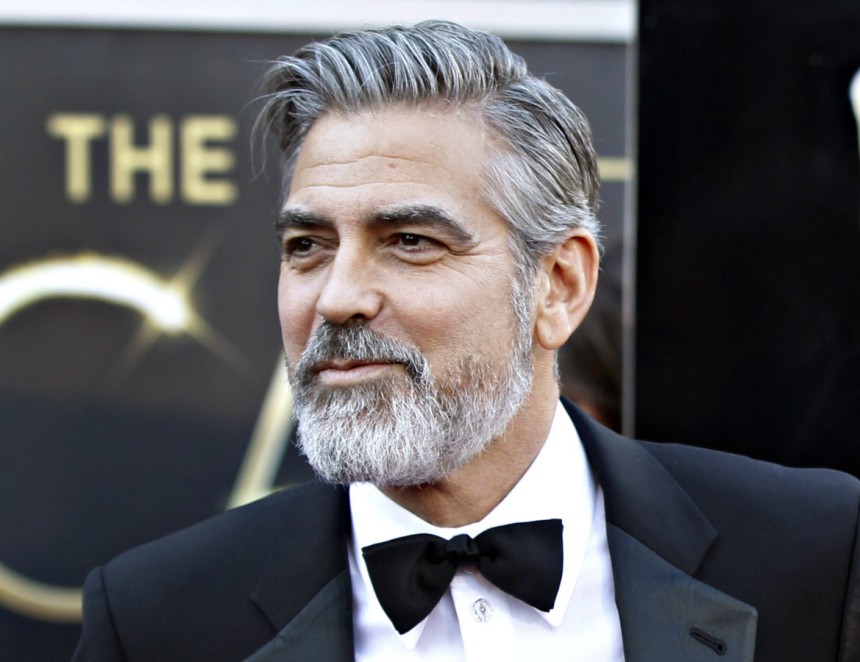 George Clooney durante la entrega de premios de Los Globos de Oro, en 2013
