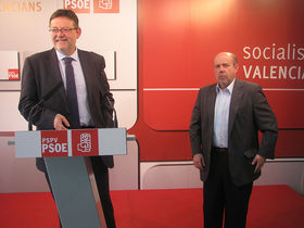 Ximo Puig junto a Enrique Guerrero, ex asesor de Solbes dentro del equipo económico