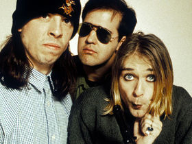 Una foto promocional de Nirvana de 1992