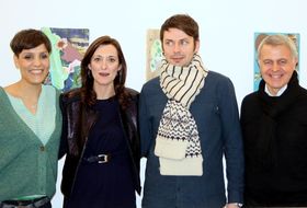 Alexandre y Florentine Lamarche Ovize, con Olga y Juan Soto