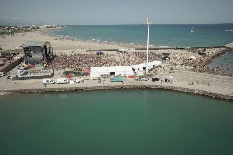 Recinto del festival Arenal Sound en la playa del Arenal de Burriana, Castellón