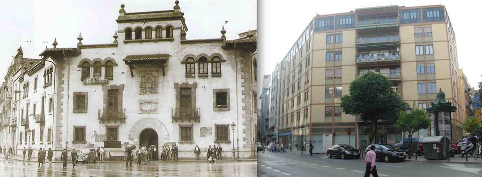 Colegio Mayor de la Presentación, años 30; foto de Luis Vidal. En Pintor Sorolla. Se derribó en los 60.