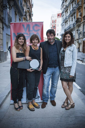 Olga Fabra, Marta Catalán, Enrique Urbizu y Rosa Hurtado. Foto: SANTIAGO CARRIÓN.