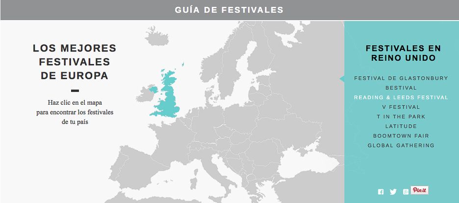 La Guía de Festivales interactiva de Zalando
