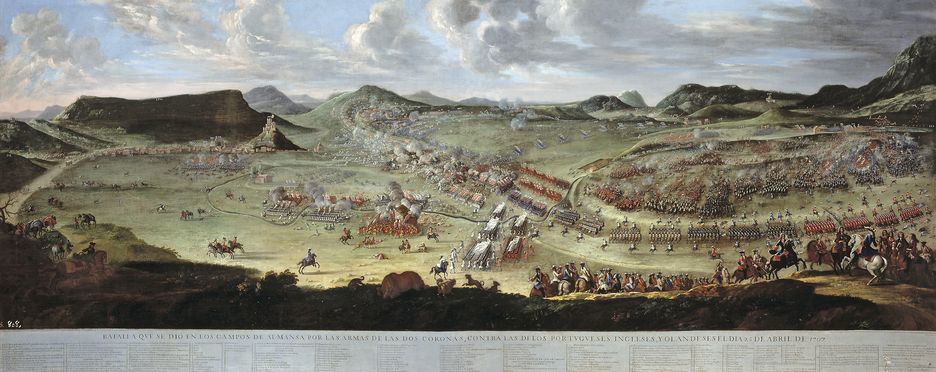 La batalla de Almansa. Recreación pictórica