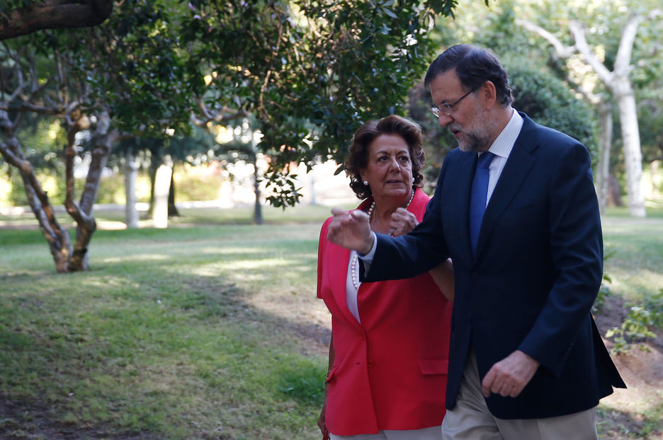 Rita Barberá junto a Mariano Rajoy en su encuentro en La Moncloa del viernes
