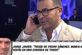 Jorge Javier hablando con Pedro Sánchez