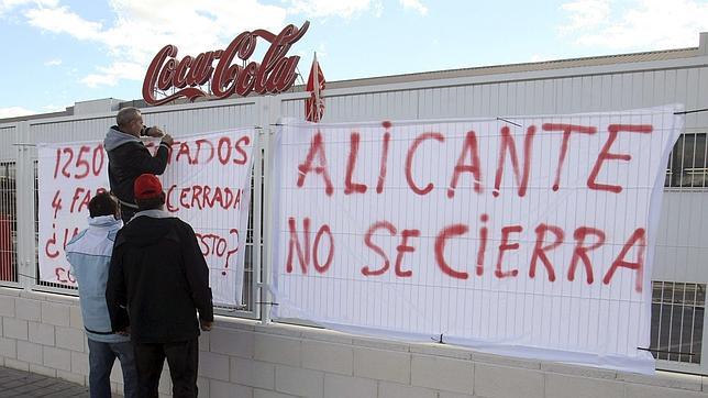 Protestas en la planta de Alicante