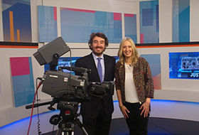Ángel Raga y Sylvia Costa, en Canal 7.