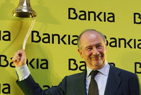Rodrigo Rato en el estreno de Bankia en bolsa
