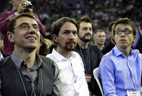 El tridente de Podemos: Monedero, Iglesias y Errejón