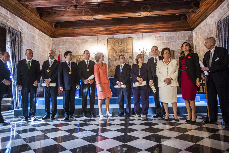 La Reina Sofía con los premiados con los Jaime I | Eva Máñez