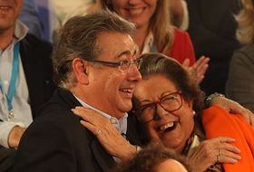 Rita Barberá junto al alcalde de Sevilla, Juan Ignacio Zoido