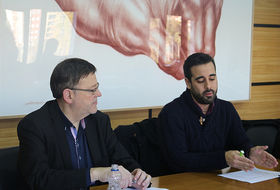 Ximo Puig junto a José Muñoz (JSPV)