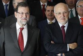 Mariano Rajoy y Juan Roig este jueves en Valencia