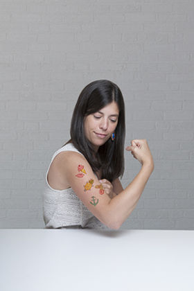 Elena Sancho con tatuajes de Tatun