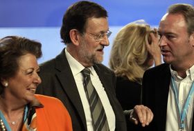 Rita Barberá, Mariano Rajoy y Alberto Fabra