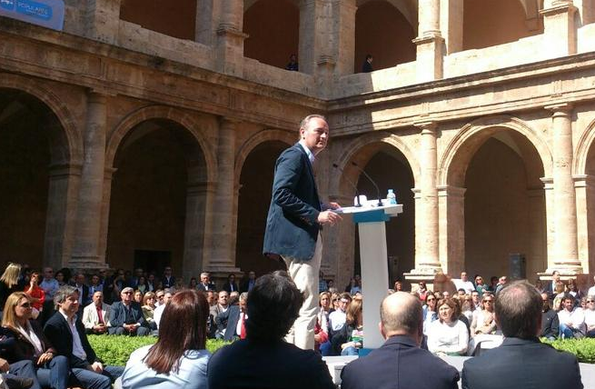 Alberto Fabra durante su intervención en el acto de proclamación celebrado este sábado en San Miguel de los Reyes