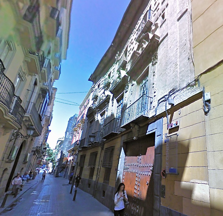 Fachada del despacho Diez Cisneros en la calle Caballeros de Valencia. Fuente: Google Maps