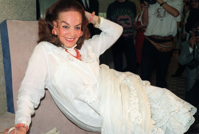 La diva María Félix, durante el homenaje que recibió en la Mostra. FOTO: EFE,
