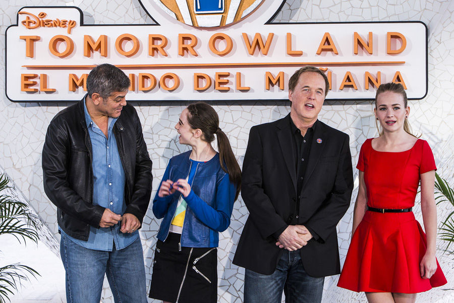 Clooney, Cassidy, Bird y Anderson, este martes en Valencia. FOTO: EVA MÁÑEZ.