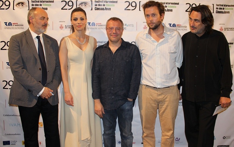Rafa Maluenda, Ana Álvarez, Daniel Monzón, Joachim Lafosse y Chumilla-Carbajosa, en 2014.