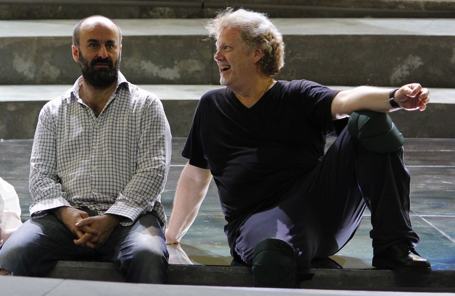 Livemore con Kunde, durante unos ensayos en el Palau de les Arts. FOTO: TATO BAEZA.