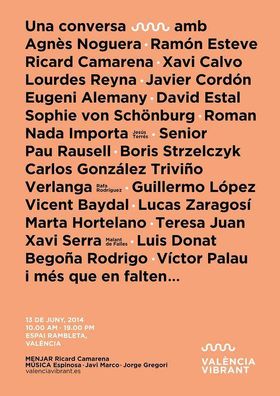 'El cartel' del primer València Vibrant, celebrado el 13 de junio de 2014