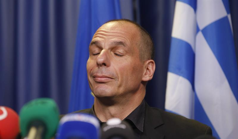 Yanis Varoufakis, ministro griego de Finanzas, tras la expulsión de Grecia del Eurogrupo.