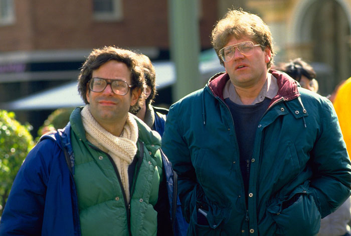 Bob Gale y Robert Zemeckis, durante el rodaje de la película.