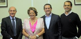 Alfonso Novo, Rita Barberá, Jorge Bellver y Alberto Mendoza en una imagen de 2012