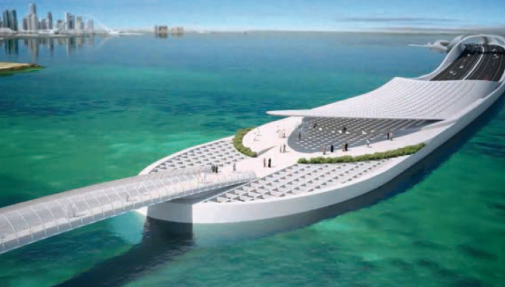 El proyecto Sharq Crossing de Doha, tres puentes de 12 kilómetros unidos por túneles submarinos
