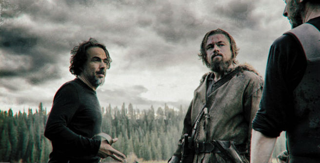 Iñárritu con DiCaprio, durante el rodaje de 'The Revenant'.