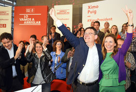 Ximo Puig y Amparo Marco, en campaña