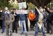 Protestas contra la corrupción a la puerta del TSJ antes del juicio de Camps
