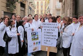 Protesta de farmacéuticos en Valencia