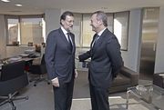 Rajoy y Fabra, juntos en la sede del PP