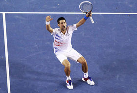 Djokovic celebra su pase a la final 