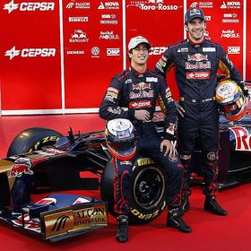 Daniel Ricciardo y Jean-Eric Vergne
