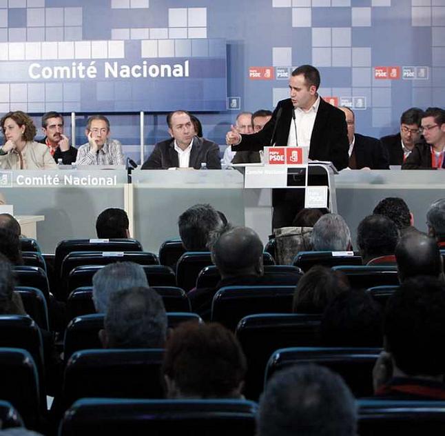 Jorge Alarte, secretario general del PSPV, en un comité nacional