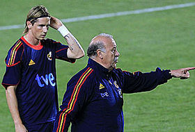 Torres y Del Bosque con la selección 