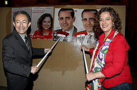 Luna y Martín en una imagen de campaña electoral