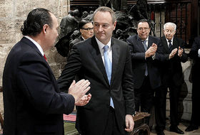 Alberto Fabra y los presidentes de la cámaras de comercio