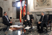 Alberto Fabra recibe a Rafael Ferrando, presidente de la Fundación Broseta (22/03/2012)
