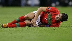 Cristiano Ronaldo se lesionó con Portugal