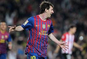 Messi celebra un tanto