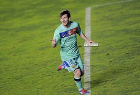 Messi celebra su tando de penalti