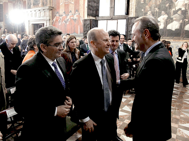 José Manuel Vela, Máximo Buch, José Císcar y Alberto Fabra