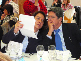 Adela Pedrosa junto a Federico Trillo