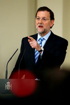 Mariano Rajoy durante su comparecencia